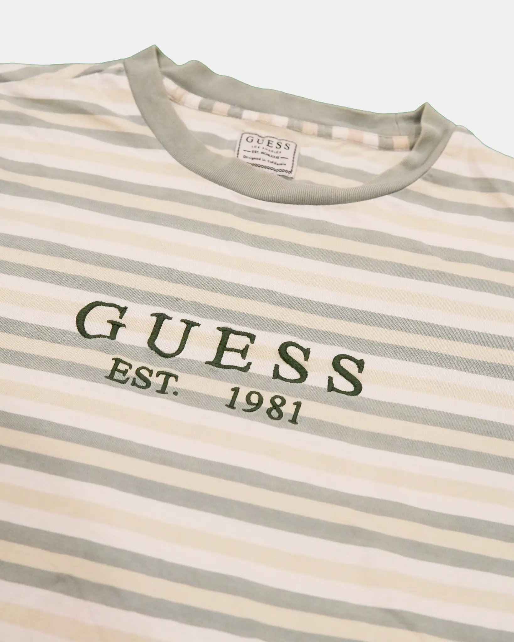 Guess Striped T-Shirt Green thumbnail 2