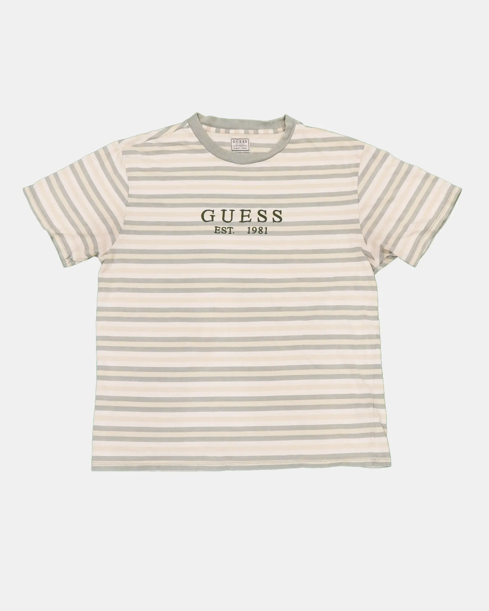 Guess Striped T-Shirt Green